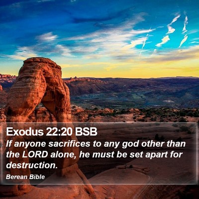 Exodus 22:20 BSB Bible Verse Image