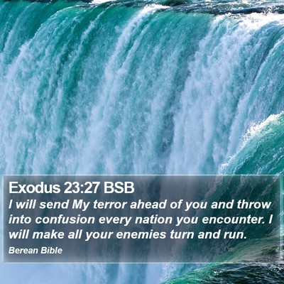 Exodus 23:27 BSB Bible Verse Image