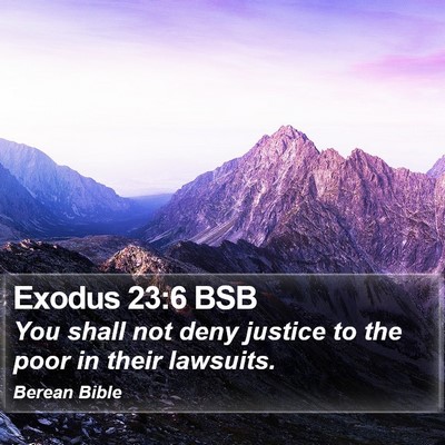 Exodus 23:6 BSB Bible Verse Image