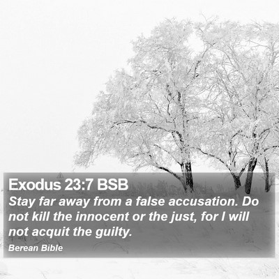 Exodus 23:7 BSB Bible Verse Image