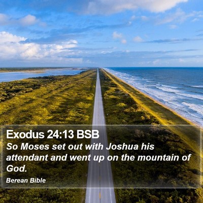 Exodus 24:13 BSB Bible Verse Image