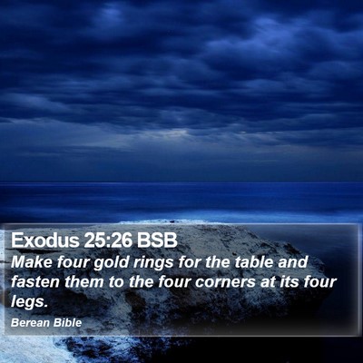Exodus 25:26 BSB Bible Verse Image