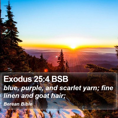 Exodus 25:4 BSB Bible Verse Image