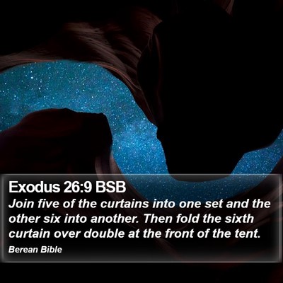 Exodus 26:9 BSB Bible Verse Image