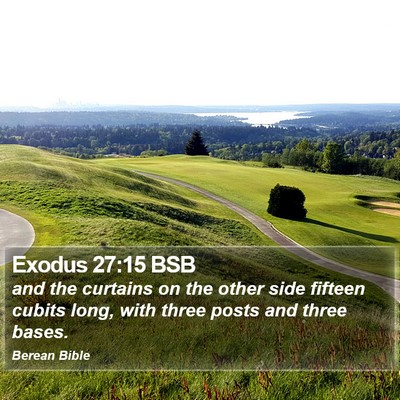Exodus 27:15 BSB Bible Verse Image