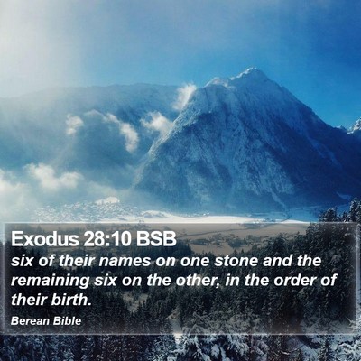 Exodus 28:10 BSB Bible Verse Image