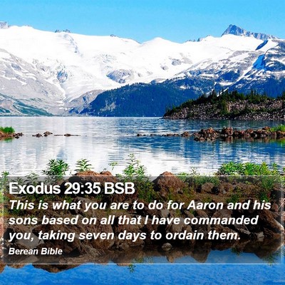 Exodus 29:35 BSB Bible Verse Image