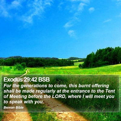 Exodus 29:42 BSB Bible Verse Image