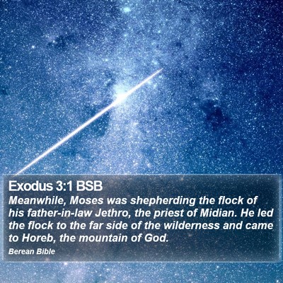 Exodus 3:1 BSB Bible Verse Image