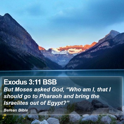 Exodus 3:11 BSB Bible Verse Image