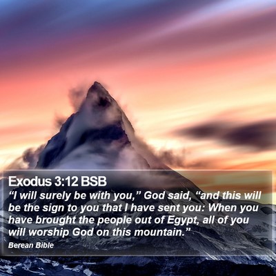 Exodus 3:12 BSB Bible Verse Image