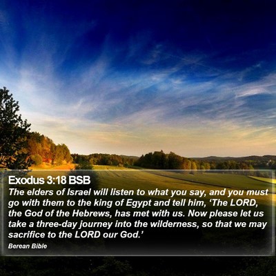 Exodus 3:18 BSB Bible Verse Image
