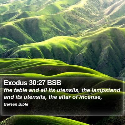 Exodus 30:27 BSB Bible Verse Image