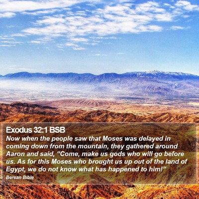 Exodus 32:1 BSB Bible Verse Image