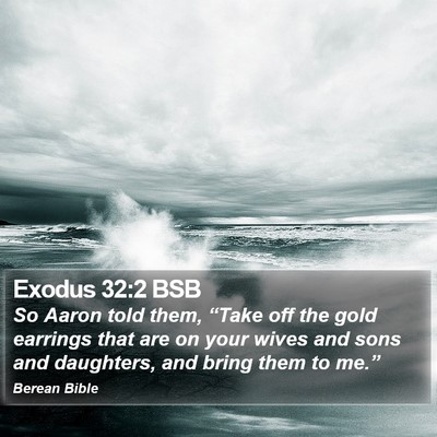 Exodus 32:2 BSB Bible Verse Image