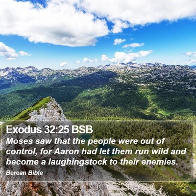 Exodus 32:25 BSB Bible Verse Image