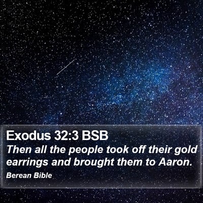 Exodus 32:3 BSB Bible Verse Image