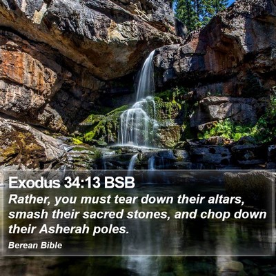 Exodus 34:13 BSB Bible Verse Image