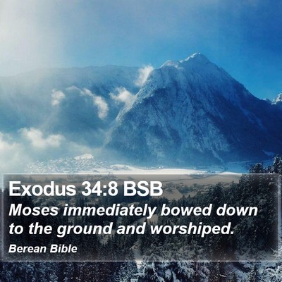 Exodus 34:8 BSB Bible Verse Image