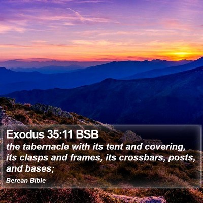 Exodus 35:11 BSB Bible Verse Image