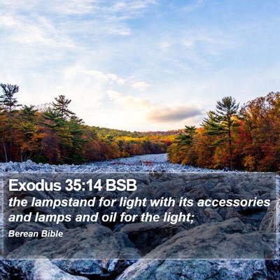 Exodus 35:14 BSB Bible Verse Image