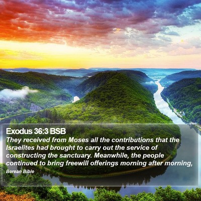 Exodus 36:3 BSB Bible Verse Image