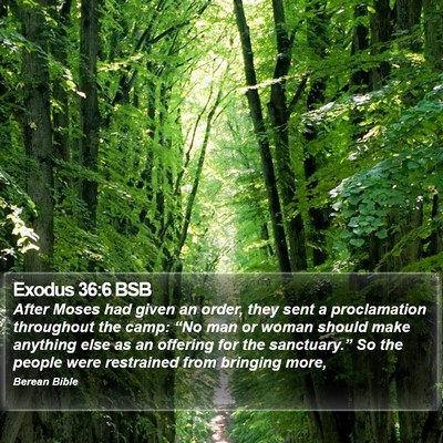 Exodus 36:6 BSB Bible Verse Image