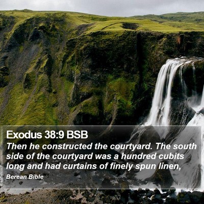 Exodus 38:9 BSB Bible Verse Image