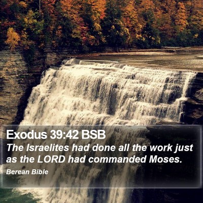 Exodus 39:42 BSB Bible Verse Image