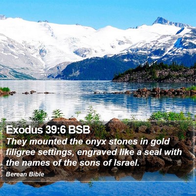 Exodus 39:6 BSB Bible Verse Image