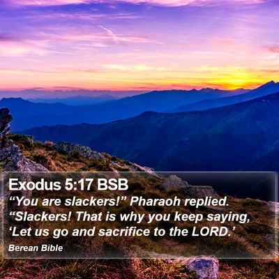 Exodus 5:17 BSB Bible Verse Image