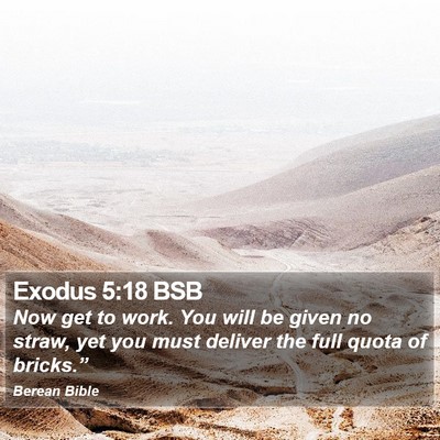 Exodus 5:18 BSB Bible Verse Image