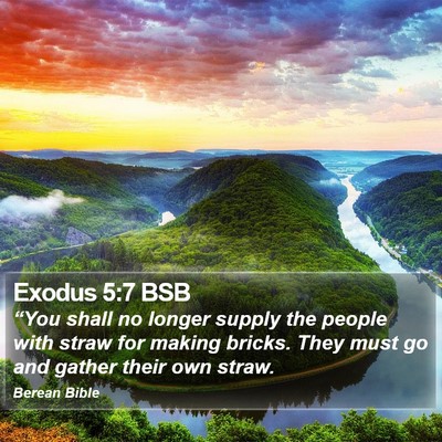 Exodus 5:7 BSB Bible Verse Image