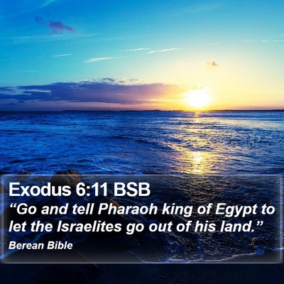 Exodus 6:11 BSB Bible Verse Image