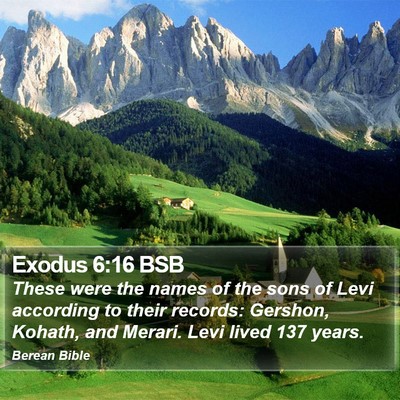 Exodus 6:16 BSB Bible Verse Image