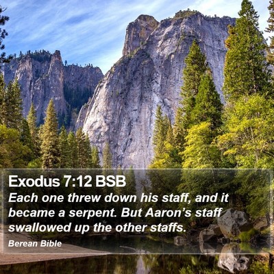 Exodus 7:12 BSB Bible Verse Image