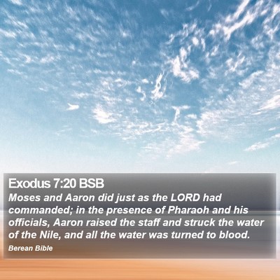 Exodus 7:20 BSB Bible Verse Image