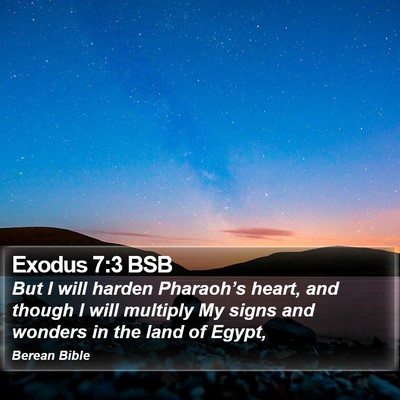 Exodus 7:3 BSB Bible Verse Image
