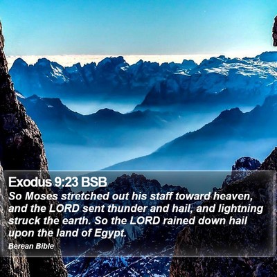 Exodus 9:23 BSB Bible Verse Image