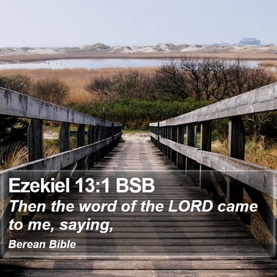 Ezekiel 13:1 BSB Bible Verse Image