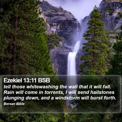 Ezekiel 13:11 BSB Bible Verse Image