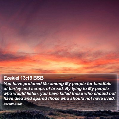 Ezekiel 13:19 BSB Bible Verse Image