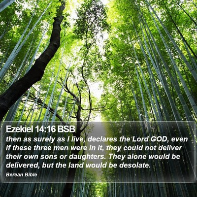 Ezekiel 14:16 BSB Bible Verse Image