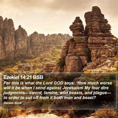 Ezekiel 14:21 BSB Bible Verse Image