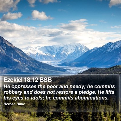 Ezekiel 18:12 BSB Bible Verse Image