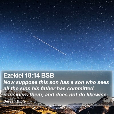 Ezekiel 18:14 BSB Bible Verse Image