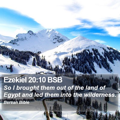 Ezekiel 20:10 BSB Bible Verse Image