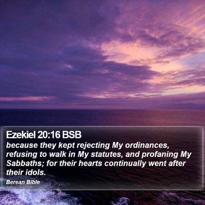 Ezekiel 20:16 BSB Bible Verse Image