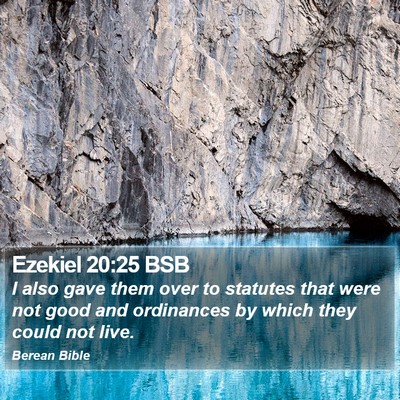 Ezekiel 20:25 BSB Bible Verse Image