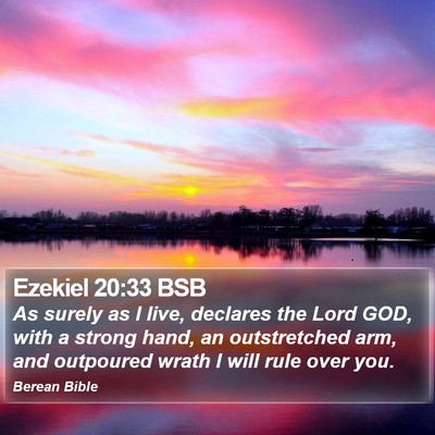 Ezekiel 20:33 BSB Bible Verse Image